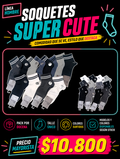 SOQUETES CUTE - Modelos disponibles segun stock