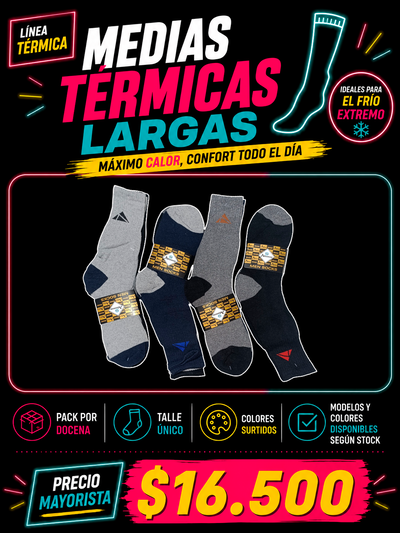 MEDIAS TERMICAS LARGAS HOMBRE - Modelos disponibles segun stock