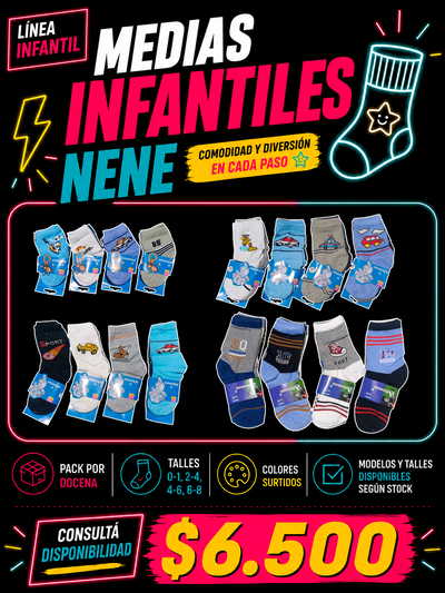 MEDIAS NENE - Modelos y talles disponibles segun stock