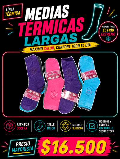 MEDIAS TERMICAS MUJER - Modelos disponibles segun stock