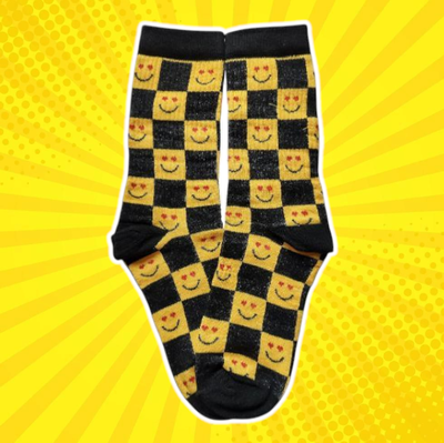 Cuadrille con caritas amarillo