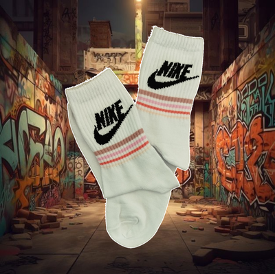 Nike blanco rayas rosa