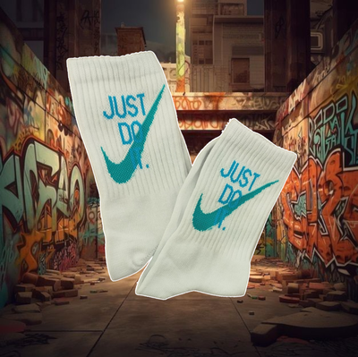 Nike blanca logo turqueza