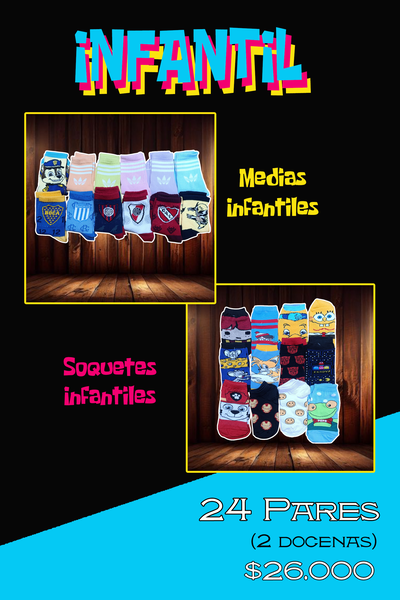 INFANTIL 24 Pares x $26.000