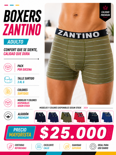 Boxer ZANTINO RAYADO o LISO adulto