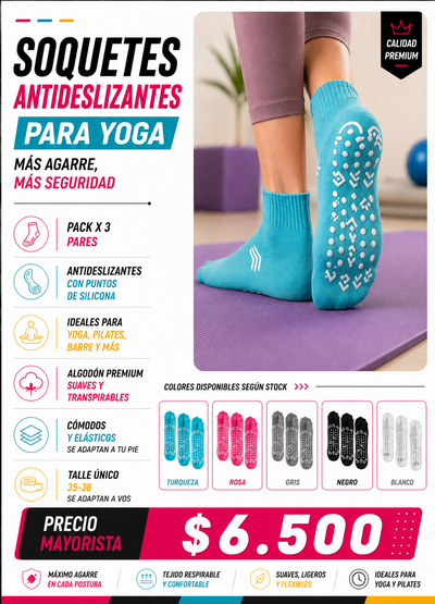 Medias antideslizantes mujer PACK X3