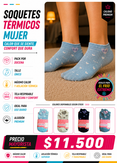 SOQUETES TERMICOS MUJER - Modelos disponibles segun stock