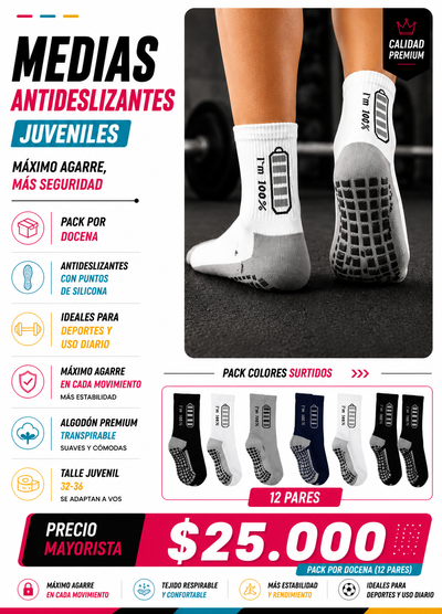Medias antideslizantes juveniles