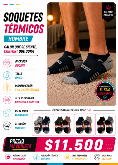 SOQUETES TERMICOS HOMBRE - Modelos disponibles segun stock