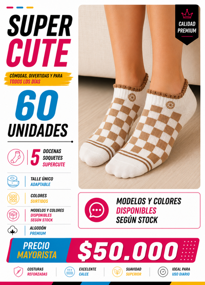 "SUPER CUTE" 60 Pares 