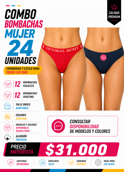 "COMBO BOMBACHAS" 24 Unidades