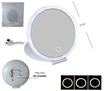 espejo led redondo