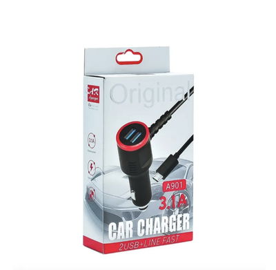 Cargador auto v8 12v 2usb 3.1A