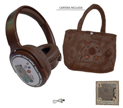 Auricular capybara con bolso