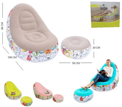 Sillón inflable con responsa pies 