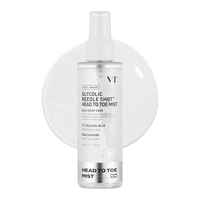 VT COSMETICS 7% Glycolic Acid Reedle Shot Head-to-Toe Mist with Niacinamide