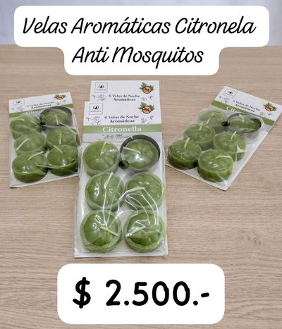 VELAS AROMATICAS CITRONELLA ILUMINARTE x 6un.