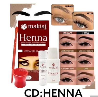 HENNA TINTE PARA CEJAS MAKIAJ BRASIL TONOS VARIOS