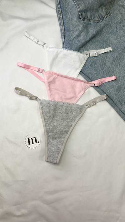 Pack x 3 less con puntilla 