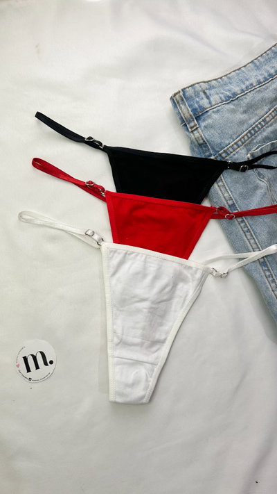 Pack x 3 less regulables (negro rojo y blanco)