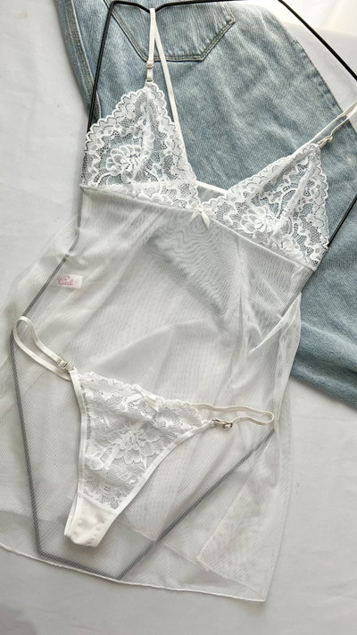 Set Babydoll Anne Blanco T.90