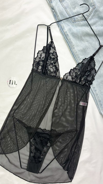 Set Babydoll Mercy Negro