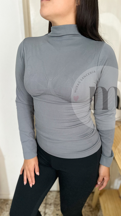 Polera térmica dama reductora Gris