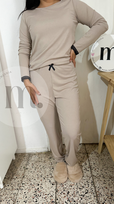 Pijama de morley Beige 