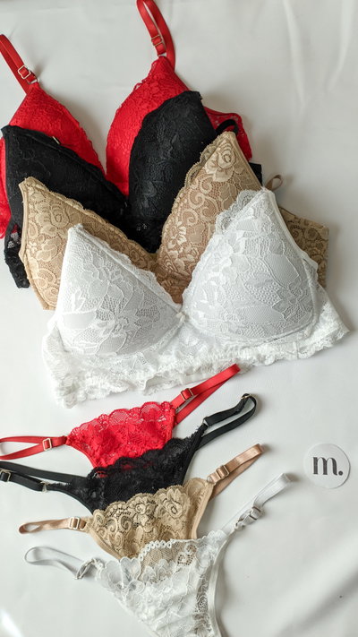 Conjunto triangulito soft encaje 
