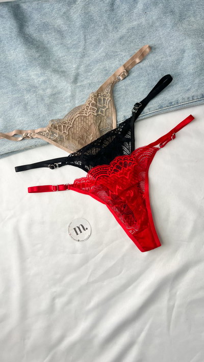 Pack x 3 less regulables  rojo-negro-blanco