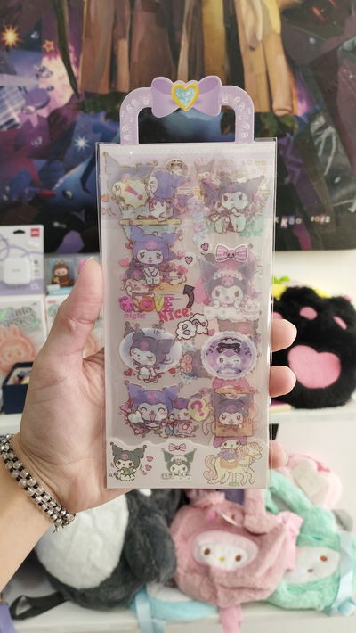 Pack de 3 planchas de stickers de Kuromi - Sanrio 