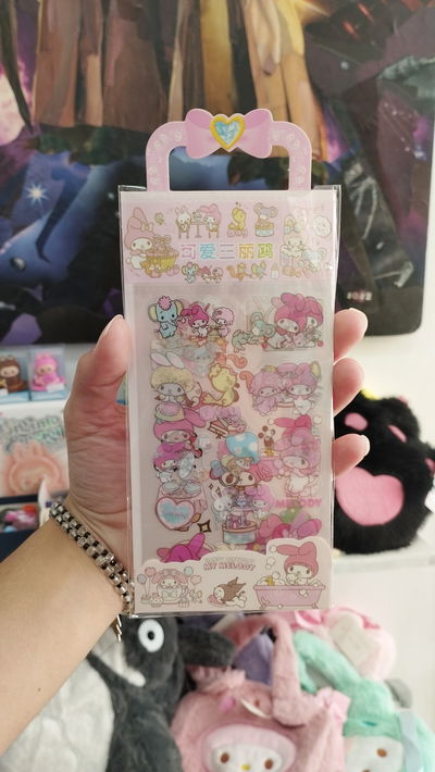 Pack de 3 planchas de stickers de My Melody - Sanrio 