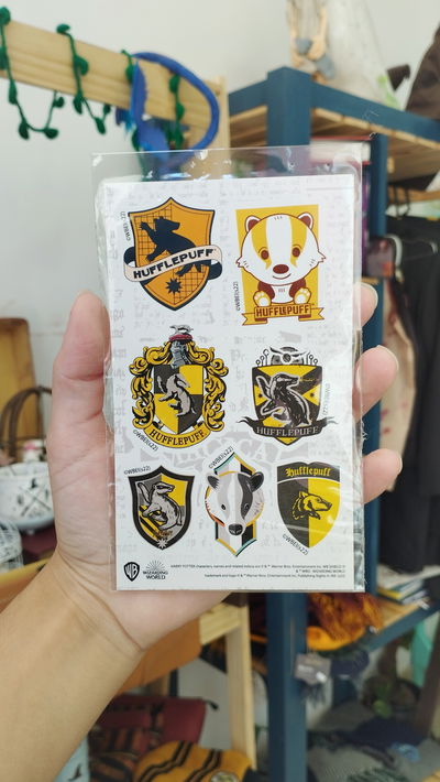 Plancha de stickers de Hufflepuff - Harry Potter 
