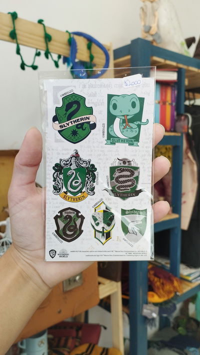 Plancha de stickers de Slytherin - Harry Potter 