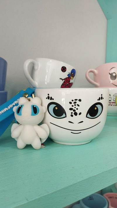 Combo de tazón y llavero de furia Luminosa 