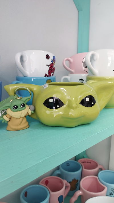 Combo de taza y llavero de Grogu - Baby yoda - Star Wars 