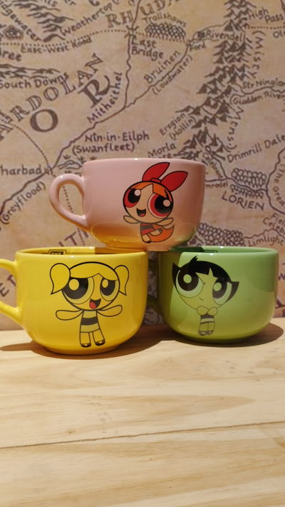 Juego de tazones de Bombón, Bellota y Burbuja - Chicas Superpoderosas 