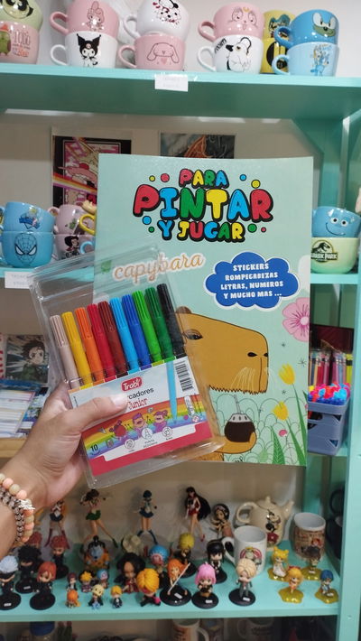 Combo de libro para colorear de capibara - carpincho