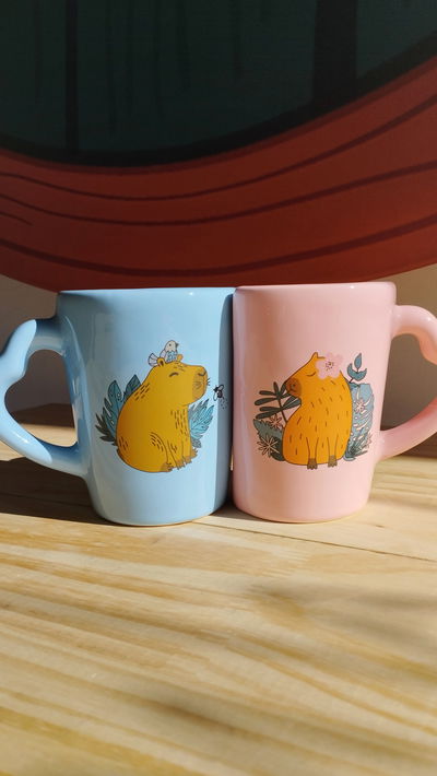 Juego de tazas de Capibara - Carpincho 