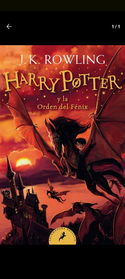 Libro de Harry Potter y la Orden del Fénix 
