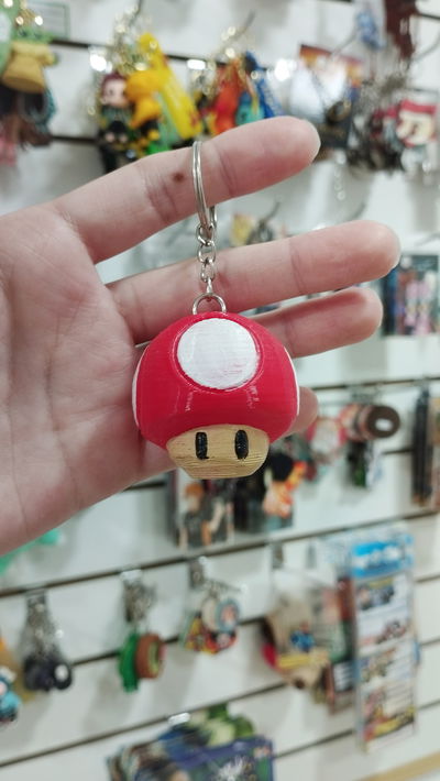 Llavero de Honguito de Mario Bros 