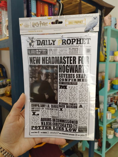 Lenticular de Severus Snape en el Diario el Profeta- Harry Potter 
