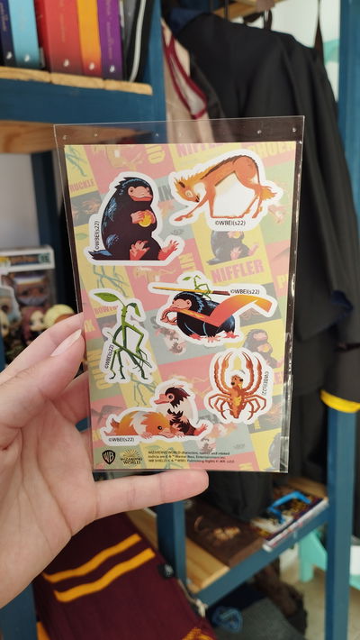 Plancha de stickers de Animales Fantásticos - Harry Potter 