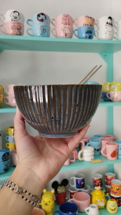 Tazón/Bowl para ramen con palillos 