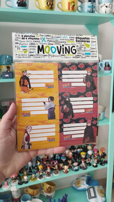 Etiquetas escolares de Naruto 