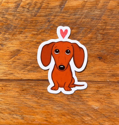 Perro Salchicha con Corazón 