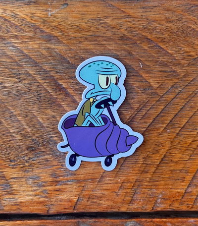 Calamardo en un auto 