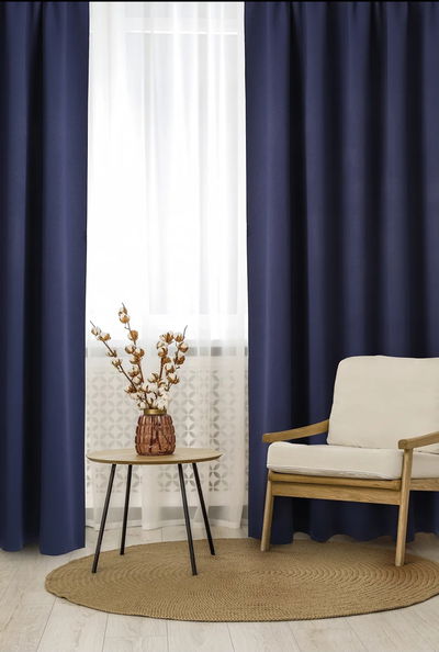 Juego de Cortinas 145x205 cm Blackout liso Jacquard - Jean Cartier