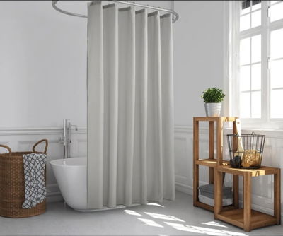 Set de Baño Cortina JC con Ganchos Roller - Jean Cartier