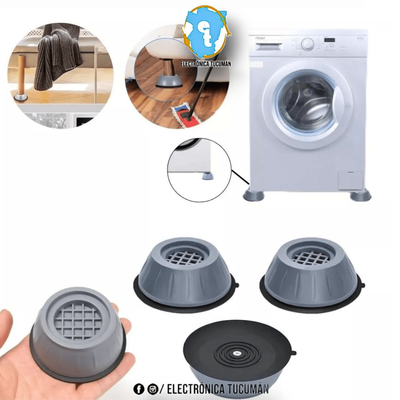 Patas de goma anti ruidos - vibraciones lavarropas y muebles del hogar